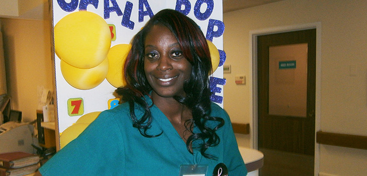 smiling staff member