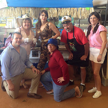 staff members at chili cookoff