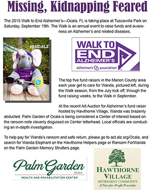 walk to end alzheimer's flyer